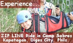 Discover Zip Line at Camp Sabros, Kapatagan, Digos City. Philippines